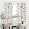 HOMEYA - Cortina Cocina Translúcida 140x220cm - Visillo Transparente Estampado para Ventana, Marco de Puerta - 2 Unidades