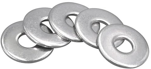 M5-M12 Lot de 10 rondelles en acier inoxydable 304, M6 x 25 mm, grandes rondelles métalliques pour vis et boulons