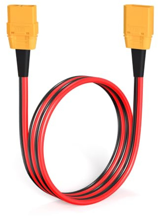 ELFCULB XT90 Verlängerungskabel 10AWG 0,6m RC modellfahrzeug Flugzeugmodell | XT90 Stecker auf XT90 Buchse Kabel aus 3,31mm² verzinntes Kupferkabel für RC Lipo FPV Drone