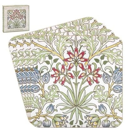 Lesser & Pavey Pack of 4 Table Place Mats | Place Mats For Table With British Designs | Hyacinth Mats For All Types Of Kitchens - William Morris