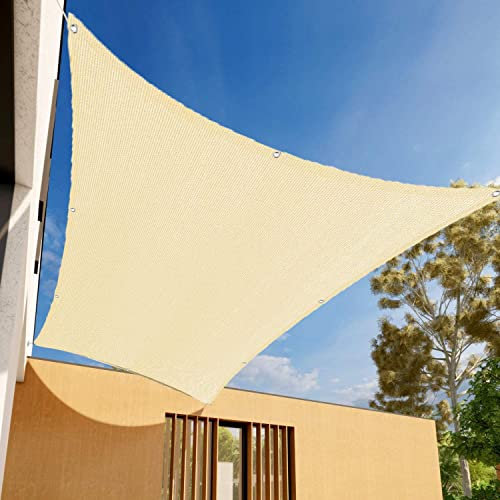 Adpavlix Red de Sombra Toldo Parasol, Toldo Vela de Sombra Rectangular Cuadrado protección Rayos UV HDPE Anti-Âge Malla de Ocultación for Patio, Exteriores, Jardín, Color Antracita(Size:1x1m)