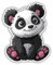 Samunshi® Süßer Kawaii Panda Bär als Sticker Anime Tiere Autoaufkleber für Motorrad Fahrrad Roller oder Auto Sticker Fahrrad Mtb Mountainbike Rennrad Cartoon Retro Aufkleber 8x10cm