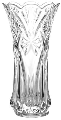 Vase à fleurs en verre transparent épais pour fleurs, vases à fleurs pour centres de table, grand vase cylindrique évasé pour la maison, mariage, salon, bureau, 19,8 x 9,9 cm