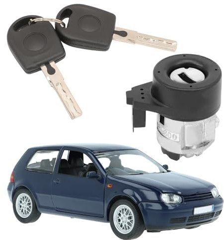 Taesayl Neiman Serrure de contact Antivol de Direction Serrure de Contacteur Barillet de Démarrage compatible pour GOLF IV BEETLE POLO 9N 3B0905855C