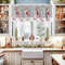 Cantonnière de Noël pour fenêtres, flocons de neige d'hiver, décoration de Noël, flocons de neige scintillants, 1 panneau, rideaux courts pour fenêtres de cuisine, salle de bain, chambre à coucher,