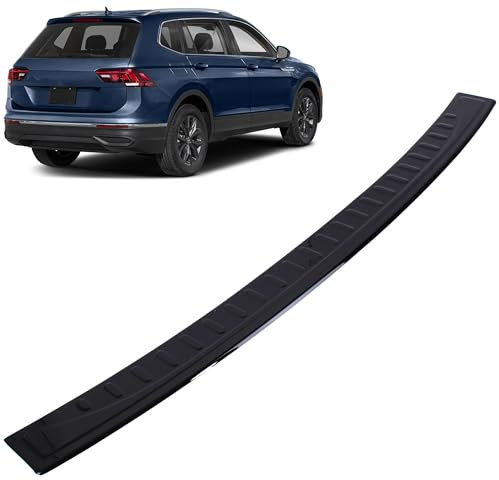 INLY Ladekantenschutz Stoßstangenschutz Glanz Schwarz ABS kompatibel mit Tiguan (2016-2023)