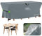 Velway Funda para Muebles de Jardín Impermeable - 170x95x74cm Funda Mesa Jardin de Exterior Cubierta Protectora a Prueba de Viento para Muebles de Jardín Rectangular - Gris
