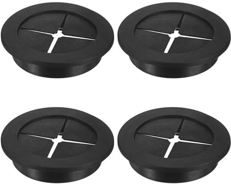 M METERXITY Rubber Grommets for Wiring 50mm Double-Sided Black 4 Pack | Desk Grommet,Cable Cord Grommet,Desk Hole Cover,Flexible,for Cables/Wires Through Protection Cable Grommet