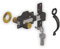 Gate Mate Premium Long Throw Lock - Double Locking, Stainless Steel/Black, 2 ¾ inch” (70mm) with Black Handle