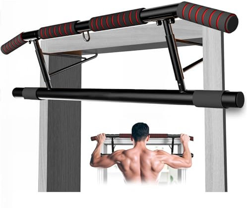 RDTOK Klimmzugstange Türrahmen Ohne Schrauben, Pull Up Bar Door Frame mit Mehreren Griffpositionen für Vielseitiges Training, Klappbare Klimmzugstange Ideal für Sportgeräte Zuhause Home Gym