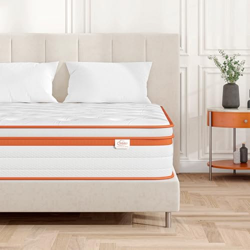 TeQsli Matratze 180x200cm – Gel Memory-Schaum & Individuelle Taschenfedern, 25cm Höhe, H3 H4, ergonomische 7-Zonen Federkernmatratze zur Linderung von Druck- & Rückenschmerzen, Öko-Tex & CertiPUR