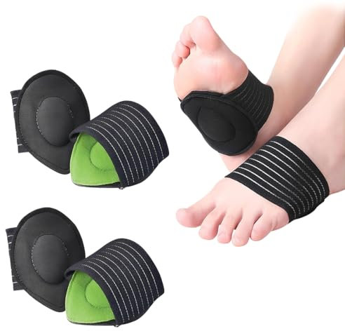 JEYORZY 2 Parejas Plantillas Ortopédicas de Apoyo para El Arco Plantar, Plantillas de Soporte de arco Plantillas Ortopédicas Cojín de Apoyo para Pie Plano, Fascitis Plantar,Dolor de Pie Adolorido