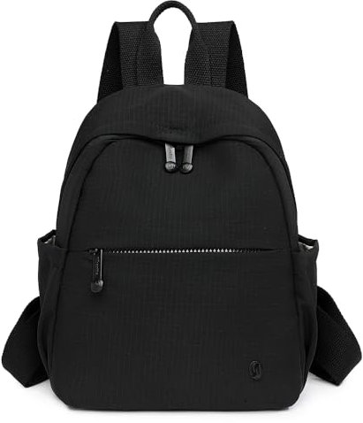 JIANLINST Rucksack Damen Klein Cityrucksack Women Modern Kleiner Tagesrucksack Casual Daypack Wasserdicht Mini Damenrucksäcke für Lässig Reisen Schule Schwarz