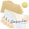 Yezirzax 20 Stück Dankeskarten, Danke Karte Set mit 20 Kraftpapier Briefumschläge und Gold Siegel Aufkleber, Blanko Danke Karte für Lehrerin Kollegen Geburtstag Hochzeit etc