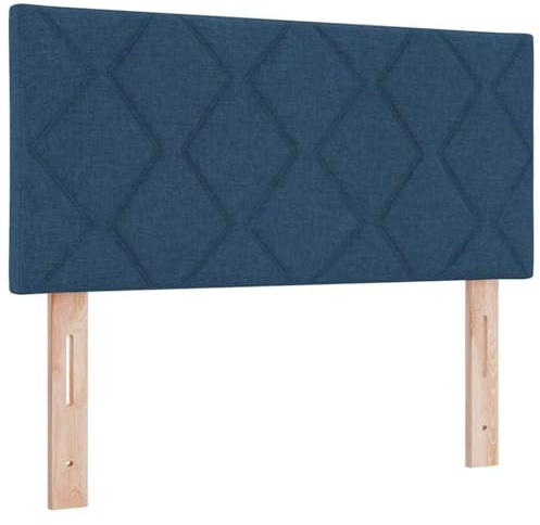 vidaXL Fabric Headboard Geometric with Headboard Blue 100 cm Fabric, Adjustable, Stylish Space-Saving Design for Contemporary Bedroom Furniture