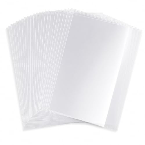 LOLYSIC Lot de 50 feuilles A3 transparentes en acétate imprimable à jet | Film d'impression OHP enduit pour imprimantes à jet d'encre, sérigraphie, diapositives de projecteur, œuvres d'art