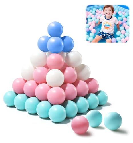 Shyllin Bolas coloridas para piscina de bolas, 100 unidades, diámetro de 5,5 cm, pelotas de juego coloridas, pelota de bebé para agarrar, color caramelo mezclado, sin BPA, para agarrar y lanzar, para