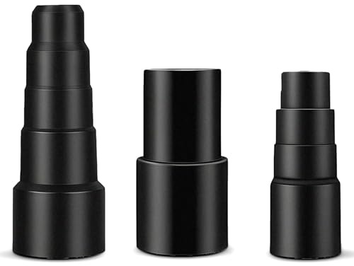 Yjcnelcr 3 Pcs Universal Vacuum Cleaner Hose Adapter, 5-Layer Trimable Rubber Reducer Attachments Various Nozzle Sizes Dust Extraction Hose for Home Cleaning and Maintenance Reducer Accessories