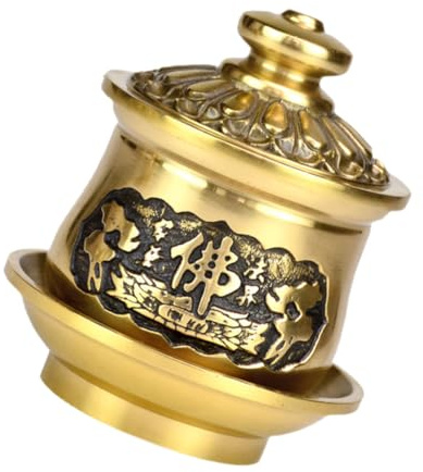 STOBAZA Coppa Sacra in Rame Per Offerte Buddisti, Tazza Delicata Da Tempio Retrò, Resistente e Anti-invecchiamento, Compatta e Pratica Per Uso Domestico e Religioso, Tazza Di Buddha Da 2,5 Pollici