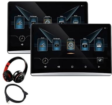 14 4K Auto-TV mit Android 14.0, Videoplayer für die Rücksitze, 8 GB + 128 GB Kopfstützenmonitor, Kompatibel Für Mercedes-Benz, Kompatibel Für BMW Kompatibel Für Audi(14T)