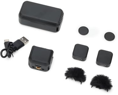 Zunate Crystal Clear Sound Wireless Microphone Fit for DJI OSMO 3, Camera Wireless Lavalier Mic
