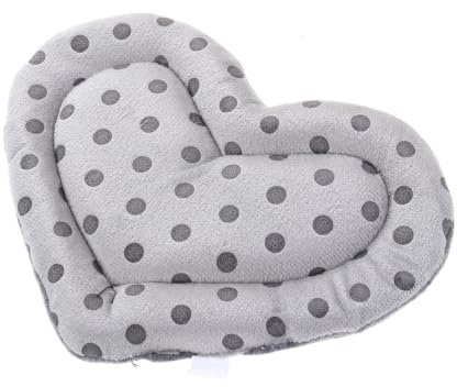 Happyyami Herzförmiges Hamsterhausbett mit Wärmekissen aus Plüsch für Mäuse | Reisen und Autoeinsatz, als Weiches Nest für Transportboxen, Gemütlich und Vielseitig Nutzbar