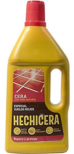 Hechicera, Cera Natural| Especial Suelos Rojos | Apta Para Todo Tipo De Suelos De Color Rojo| Repara, Protege Y Proporciona Brillo| Antideslizante | Contenido: 75 Ml - Pack 4, 4 Unidades