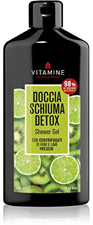 Vitamine Doccia Schiuma Detox 400 - con Centrifugati di Kiwi e Lime Freschi