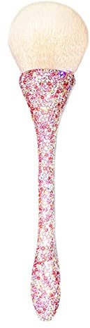 Bing Bing Pinceau de maquillage en strass pour fond de teint liquide, crème et poudre - Outil de polissage, estompage et maquillage (rose)