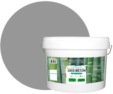 BOX DECO COULEURS Pittura naturale ecologica interna esterna aspetto opaco Natura - 10L /130m² [Classe energetica A+], Grigio Cemento