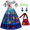 Foierp Encanto Mirabel Kostüm für Mädchen - Isabela Pepa Luisa Cosplay Kleid Kinder Verkleidung für Halloween Party Geburtstag Karneval Princess Kleider Größe