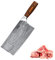 Mannaia Coltello da Cuoco Cinese, TJ POP Coltello da Cucina Professionale 20cm, Affilato Coltello da Carne con Modello Damasco, 2 in 1,Lama in Acciaio 40Cr13 Spessore 3mm, TJ SEGA Serie TC19022