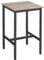 VASAGLE Bartisch, Stehtisch, Küchentisch, hoch, mit Stahlgestell, 60 x 60 x 92 cm, einfache Montage, für Küche, Wohnzimmer, Industrie-Design, Greige-schwarz LBT025B02