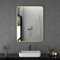 Goezes Spiegel Gold Badezimmerspiegel 40x60cm Gold Rechteckiger Metallrahmen Badspiegel Morden Dekorative Wandspiegel für Waschraum, Waschräume, Schlafzimmer, ohne LED
