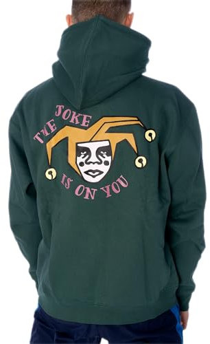 Obey The Joke is On You Hoodie Herren Kapuzenpullover darkcedar L
