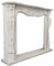 Carrara White Marble Fireplace Italian Fireplace Frame for Classic Wall Mounted White Marble