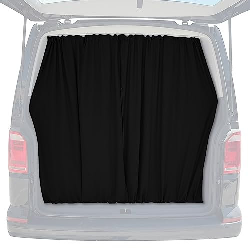 OMAC Heckklappe Gardinen Sonnenschutz Vorhänge kompatibel mit VW Caddy L1 L2 Schwarz 2tlg