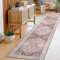 Carvapet Waschbar Läufer Teppich 60x300cm rutschfest Lang Dünner Teppiche Gegend Vintage Medaillon Rosa Teppich für Wohnzimmer Schlafzimmer Küche