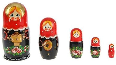 Generico Matryoshka Doll in Wood with Samovar 5 places (18 cm) Marfuška Samovar is 5 meters (18 cm)