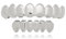 Qiwenr Grill Zähne, Rapper Zahnspange, Hip-Hop-Zähne, Hip Hop Grillz Zähne, Grillz Zähne, Hip Hop Teeth Grills für Mouth top Bottom für Musikfestivalpartys, Hip-Hop-Rapper, Dekorationen(Silber)