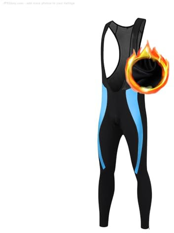 UGLY FROG 2025 Herren Winter Fahrrad Trägerhose， 20D Pad Lange Leggings Radhose, Thermo Strumpfhose XL für Außentemperatur 5-15°C