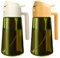 YARRAMATE 2 piezas Dispensador de Aceite de Oliva Juego con Scuro Protezione Dalla Luce, 470ml 2 en 1 Spray de Cocina, Verde Pulverizador de Aceite de Calidad Alimentaria (Naranja y Blanco)