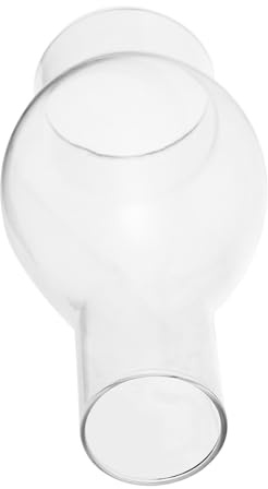 HEALEEP Oil Lamp Chimney Replacement: 3 Inch Base Glass Crimped Top Kerosene Shade - Decorative Hurricane Light Globe Cover for Oil Light - Home Lighting, Clear