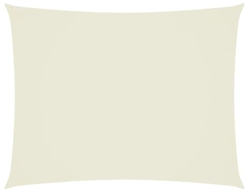 Sonnensegel Rechteckig 3,5x5m Creme UV-Beständig Wasserdicht Oxford | PU-beschichtetes Gewebe, Edelstahlbefestigungen, inkl. 4x1,5m PE-Seil, für Garten, Terrasse, Balkon, schimmelresistent