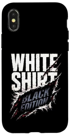 Hülle für iPhone X/XS White Shirt Black Edition