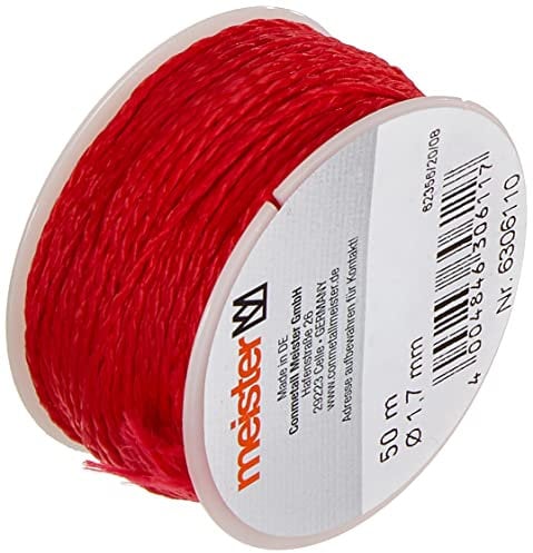 Meister cuerda 50 m x diámetro 1,7 mm, Rojo, PE, 6306110