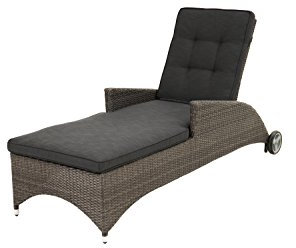 Ploß Outdoor furniture Rocking Comfort Rollliege, Grau-braun-meliert, 198 x 68 x 69 cm