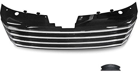Kühlergrill Sportgrill Gitter Front Grill Schwarz Lackiert Chrom
