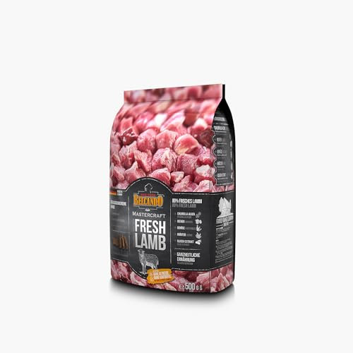 BELCANDO MASTERCRAFT Hundefutter trocken Fresh Lamb, 500g, Trockenfutter für Hunde mit Lamm, 80% Frischfleisch, getreidefrei, für alle Rassen, Made in Germany