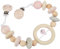Hess Holzspielzeug 12969 - Wagenkette aus Holz, für Babys ab 3 Monaten, handgefertigt, nature rosa, mit 2 Sicherheitsclips, Länge ca. 49 cm, für Kinderwagen und Babyschale